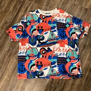 Pink dolphin all over print shirt